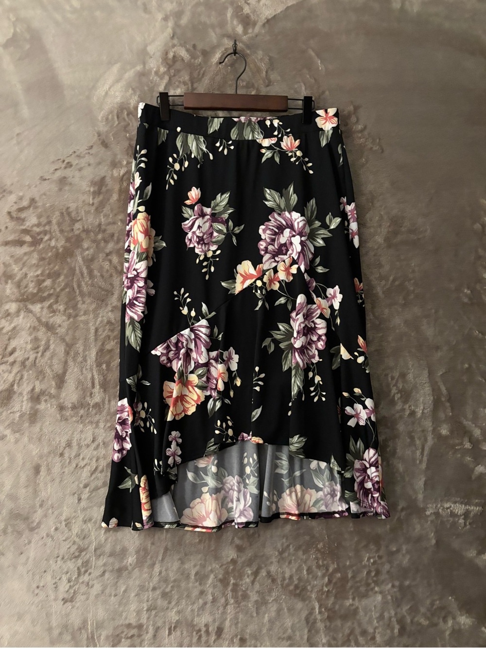 croft & barrow Skirt Women’s Size M Pull On High-Low Skirt Floral Print